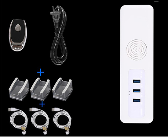 3ports Cell Phone Anti-theft Display Alarm System