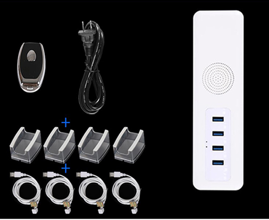 4ports Cell Phone Anti-theft Display Alarm System