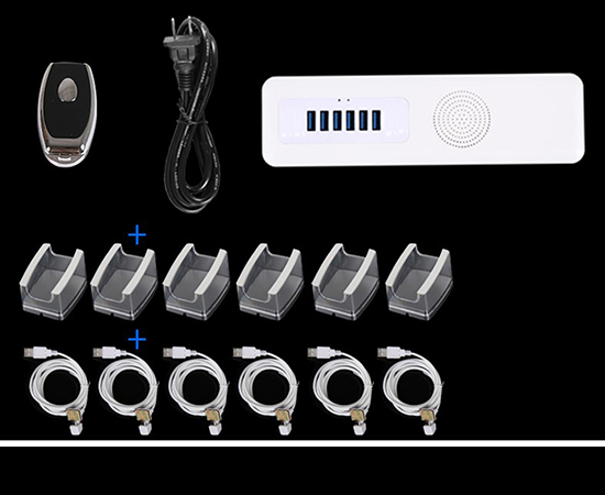 6ports Cell Phone Anti-theft Display Alarm System