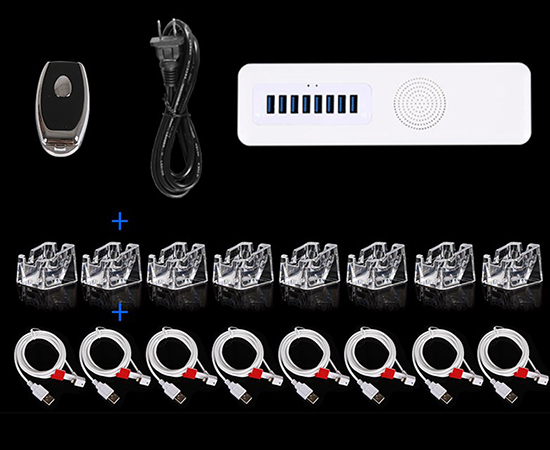 8ports Cell Phone Anti-theft Display Alarm System